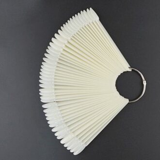 50/Set Nail Art Tips Toon Practice Sticks Fan Vormige Nagellak Stalen Nail Kleur Sample Nail Art Gereedschap levert 03