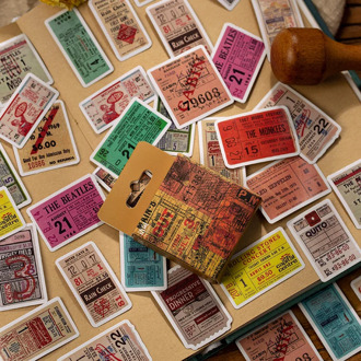 50 sheets Nostalgia and Cherish Series sticker boxCreative retro decoration journal Stickers Diary DIY School supplies