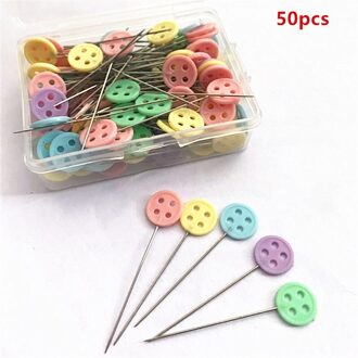 50 Stks/doos Bloem Naaien Pinnen Knoppen Patchwork Pinnen Naalden Diy Ambachten Met 4 Types Beschikbaar Thuis Diy Kleding Naaien Pinnen Button