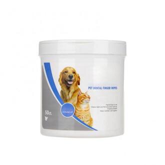 50 Stks/doos Hond Kat Puppy Dental Orale Tanden Reinigen Zorg Nat Vegen Dierbenodigdheden Huisdier Producten Accessoires