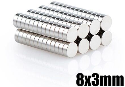 50 stks Neodymium Magneet 8x3mm N35 Permanente Kleine Ronde Super Sterke Krachtige Magnetische Magneten Voor Craft Gallium metalen