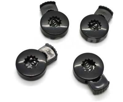 50 stks/pak Cord Lock Toggle Stopper Plastic Toggle Clip Zwart 26mm * 18mm * 6mm K-034