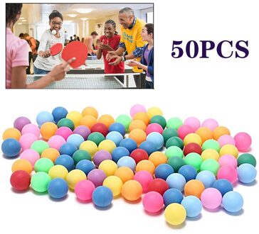 50 Stks/pak Gekleurde Ping Pong Ballen 40Mm 2.4G Entertainment Tafeltennis Ballen Gemengde Kleuren Voor Loterij Game En activiteit # Yp