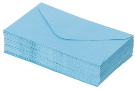 50 Stks/pak Kleurrijke Enveloppen Papier Retro Lege Mini Papier Enveloppen Bruiloft Uitnodiging Wenskaarten blauw
