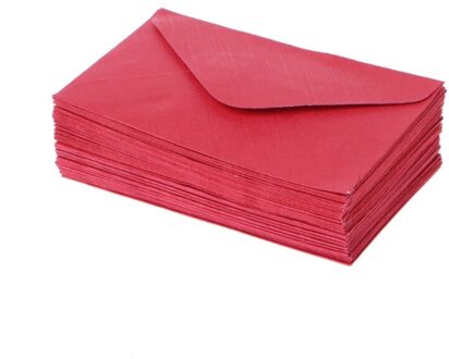 50 Stks/pak Kleurrijke Enveloppen Papier Retro Lege Mini Papier Enveloppen Bruiloft Uitnodiging Wenskaarten rood