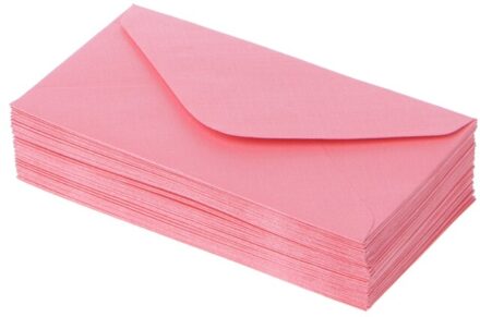 50 Stks/pak Kleurrijke Enveloppen Papier Retro Lege Mini Papier Enveloppen Bruiloft Uitnodiging Wenskaarten roze