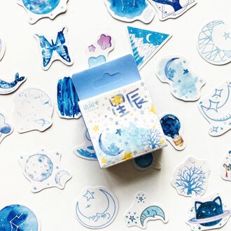 50 Stks/pak Leuke Romantische Drifting Flessen Papier Stickers Diy Decoratieve Afdichtingspasta Stok Label Briefpapier Kids