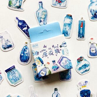 50 Stks/pak Leuke Romantische Drifting Flessen Papier Stickers Diy Decoratieve Afdichtingspasta Stok Label Briefpapier Kids
