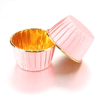 50 stks/pak Muffin Cupcake Liner Cake Wrappers Bakken Cups Cake Lade Case Keuken Gebak Wedding Party Home Decor Supplies roze