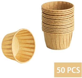 50 Stks/pak Muffins Cup Papier Cupcake Wrappers Bakselkoppen Gevallen Muffin Dozen Cake Cup Diy Cake Gereedschappen Keuken Bakken Levert kraft papier kleur