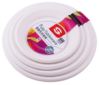 50 Stks/pak Wegwerp Wit Papier Plaat Afbreekbaar Papier Taartvorm Papier Kom Kinderen Kids Diy Tekening Levert 350ml Bowl