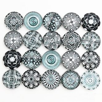 50 Stks/partij 12 Mm Foto Glas Cabochons Gemengde Kleur Cabochons Voor Armband Oorbellen Ketting Bases Settings-C5-34