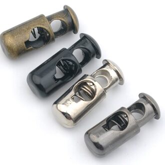 50 Stks/partij 5Mm Gat Metalen Zinklegering Stoppers Toggle Cord Sloten Koord Lock Cord End Clip Voorjaar Stopt STP-001 gemengd kleuren