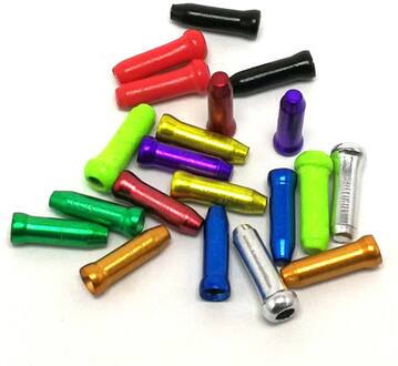 50 Stks/partij Aluminium Fiets Cable End Caps Mtb Racefiets Remkabel Cap Draad End Cap Past Voor Rem shift Derailleur Kabel kleurmenging