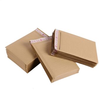 50 Stks/partij Bubble Envelop Bruin Kraftpapier Bubble Zakken Shockproof Verpakking Zak Mailing Enveloppen 9 Maten 12x18cm