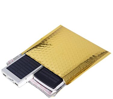 50 Stks/partij Golden Bubble Envelop Waterdichte Tassen Mailer Dikker Gealuminiseerd Film Gewatteerde Enveloppen Self-Seal Mailing Tassen 18x23cm use 16x23cm
