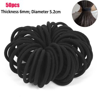 50 Stks/partij Haarbanden Elastische Basic Hair Ties Meisjes Vrouwen Rubber Bands Touwen Haarband Paardenstaart Houder Haar Accessoires 3Mm 4mm 6Mm 6MM 50stk