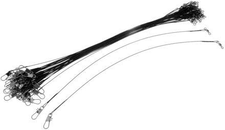 50 Stks/partij Hoge Sterkte Vissen Leiders Vissen Draden Trace Met Snap En Draaibare Vissen Accessoires