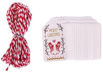 50 Stks/partij Jaar Papier Tag Vrolijke Kerstboom Ornamenten Diy Craft Label Thuis Xmas Kerstversiering 4-merry