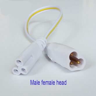 50 Stks/partij Led Buis Lichtpunt Aansluitkabel T4 T5 T8 Led Buis Connector 3 Pin Dubbele-End Kabel draad Vrouwelijke/Mannelijke + Vrouwelijke mannetje en vrouw 30cm