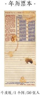 50 Stks/partij Memo Pads Sticky Notes Verleden Evenementen Label Retro Papier Dagboek Scrapbooking Stickers Kantoor School Briefpapier Notepad nianlipiaoben