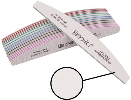 50 Stks/partij Nagelvijlen 80/100/150/180/240 Grit Halve Maan Vormige Gel Polijsten Manicure Accessoires pedicure Schuren Nagelvijl 180 Grit