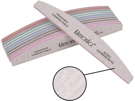 50 Stks/partij Nagelvijlen 80/100/150/180/240 Grit Halve Maan Vormige Gel Polijsten Manicure Accessoires pedicure Schuren Nagelvijl 80 Grit