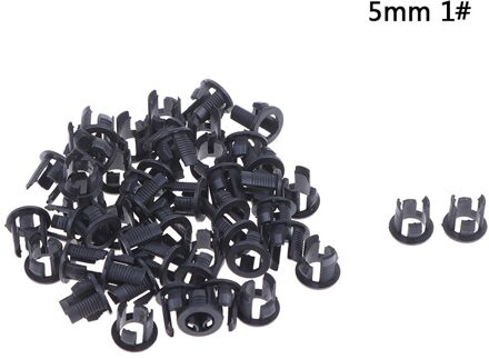 50 Stks/partij Nuttig Black Plastic 3Mm 5Mm Lamp Led Diode Houder Zwart Clip Bezel Socket Mount