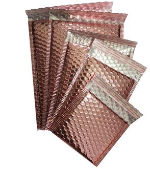 50 Stks/partij Rose Goud Gealuminiseerd Film Bubble Mailer Bubbel Envelop Waterdichte Mail Verpakking Dikker Enveloppen 23x29cm use 21x29cm