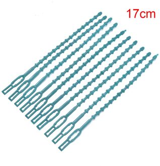 50 Stks/partij Tuinieren Helper Multi-Gebruik Herbruikbare Banden Voor Klimmen Flexibele Plastic Plant Kabelbinders Plant 17cm