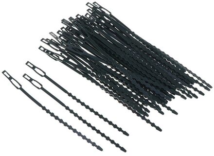 50 stks/partij Verstelbare Plastic Plant Kabelbinders voor Tuin Boom Klimmen Ondersteuning Herbruikbare Kabelbinders