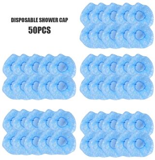 50 Stks/partij Wegwerp Douche Caps Hoed Helder Spa Kapsalon Hotel One-Off Baden Elastische Badmuts Badkamer Producten bad Caps