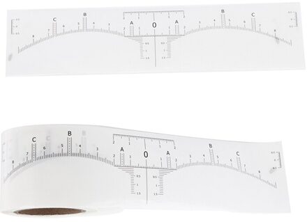 50 Stks/partij Wenkbrauw Make-Up Tool Heerser Sticker Sticky Wenkbrauw Micro Heerser Gids Permanente