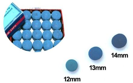 50 stks/partij zeer goedkope 12/13/14mm biljart pool cue tips made in China Leatehr Keu tips biljart accessoires 12mm