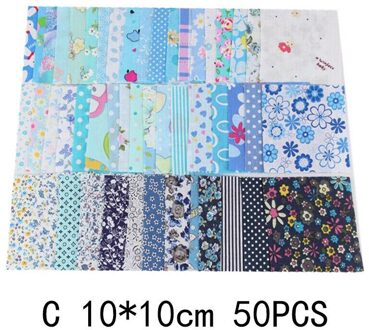 50 Stks/set 10*10Cm Vierkante Bloemenprint 100% Katoen Stof Patchwork Doek Craft Naaien Kleding Handgemaakte Materiaal Diy accessoires