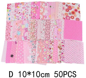 50 Stks/set 10*10Cm Vierkante Bloemenprint 100% Katoen Stof Patchwork Doek Craft Naaien Kleding Handgemaakte Materiaal Diy accessoires