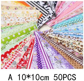 50 Stks/set 10*10Cm Vierkante Bloemenprint 100% Katoen Stof Patchwork Doek Craft Naaien Kleding Handgemaakte Materiaal Diy accessoires