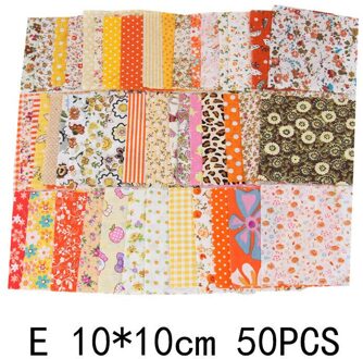 50 Stks/set 10*10Cm Vierkante Bloemenprint 100% Katoen Stof Patchwork Doek Craft Naaien Kleding Handgemaakte Materiaal Diy accessoires
