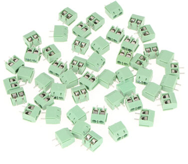 50 stks/set 2 Pin 5mm Pitch Groene PCB Universele Schroef Blokaansluiting 2PinTerminal Block Connector