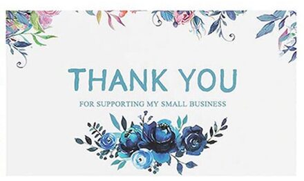 50 Stks/set Dank U Voor Ondersteunende Mijn Kleine Business Dank U Kaarten Papier Bedankt Wenskaart Voor Bakken Bloem Winkel 9*5Cm H04