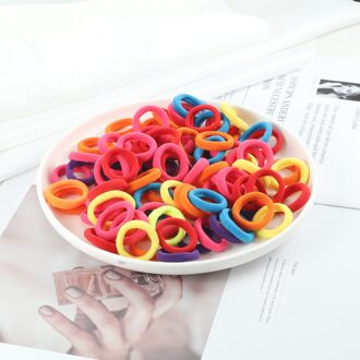 50 Stks/set Elastische Haarbanden Kinderen Meisjes Paardenstaart Houder Chouchou Rubber Band Hoofdband Haar Ties Candy Kleur Haaraccessoires 2 reeks