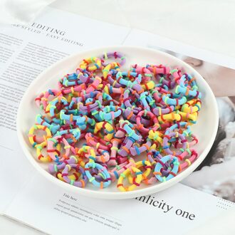 50 Stks/set Elastische Haarbanden Kinderen Meisjes Paardenstaart Houder Chouchou Rubber Band Hoofdband Haar Ties Candy Kleur Haaraccessoires 4 reeks