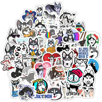 50 stks/set Leuke Husky Corgi Hond Decoratieve Stickers op Laptop Auto Scrapbooking Telefoon Motorfiets Bagage Kinderen Grappig Speelgoed