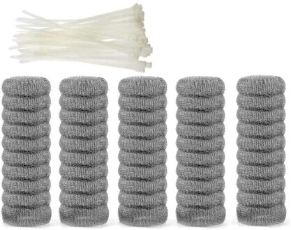 50 Stks/set Lint Vallen Rvs Wasmachine Lint Snare Vallen Wasmachine Slang Lint Vallen Met 24 Pcs Kabelbinders