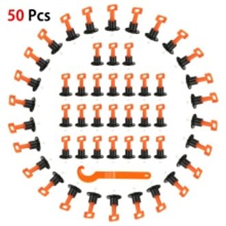 50 Stks/set Uitlijning Tegel Leveling Wiggen Tegel Spacers Systeem Platte Keramische Leveler Voor Vloer Muur Bouw Gereedschap Locator