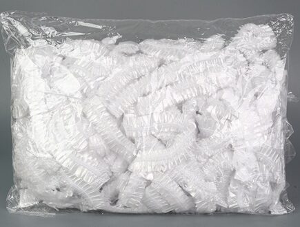 50 Stks/set Wegwerp Plastic Douche Haar Cap Vrouwen Waterdichte Roze Spa Salon Hotel Haarverf Elastische Badmuts Badkamer Rosa wit