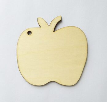 50 stks van 70mm Blank Unfinished Hout Apple Tags Met Strings Besparen de Datum 2.8"