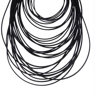 50 Stks/zak 1Mm Mix Cassette Tape Machine Riemen Diverse Platte Rubber Riem 45-130Mm 45BD