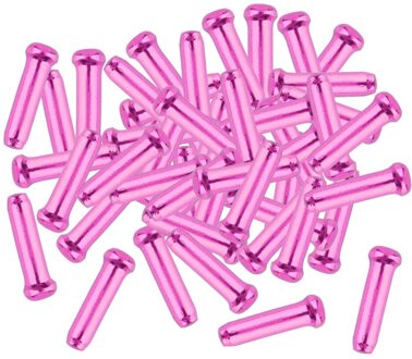 50 Stuk Metalen Fiets Brake Shifter Innerlijke Tips Cable End Caps Crimps Cap Cover paars