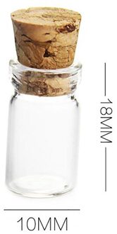 50 Stuks 0.5 Ml Mini Glazen Fles Clear Kleine Wens Fles Tiny Kurk Glas Wish Potten Containers Home Party decor